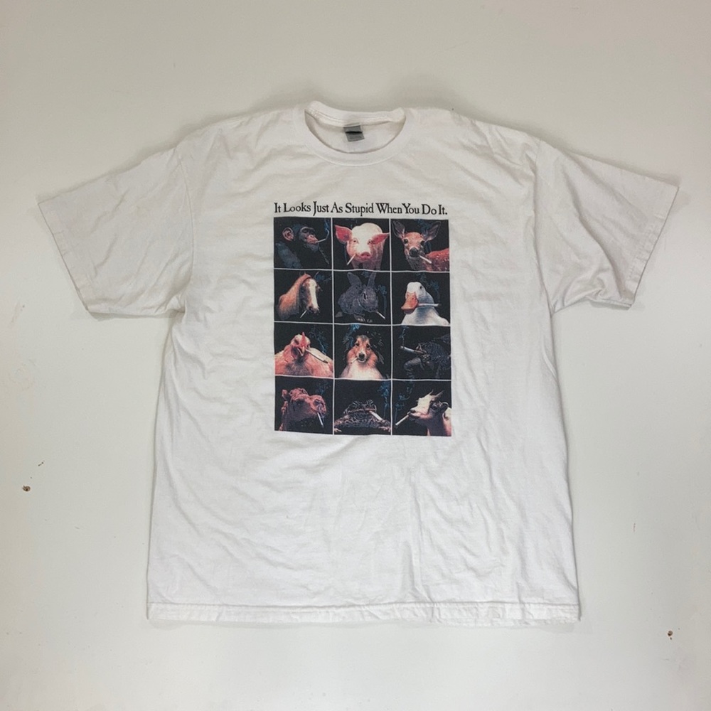 Goldman hammer “it looks just as stupid when you do it” white t shirt size L